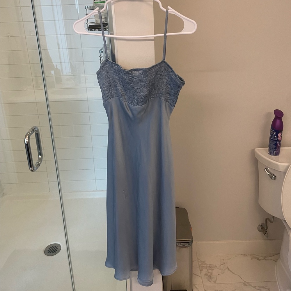 Intimissimi Sky Blue Smocked midi dress